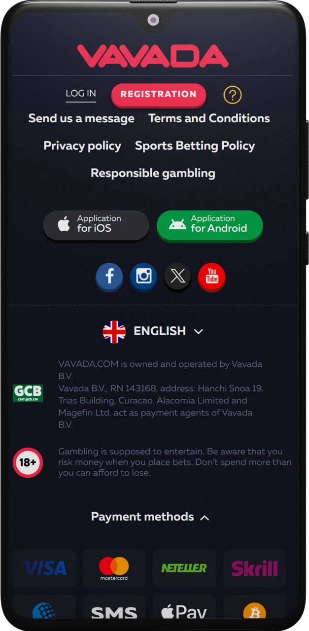Open the official Vavada mobile site to download the Android app.