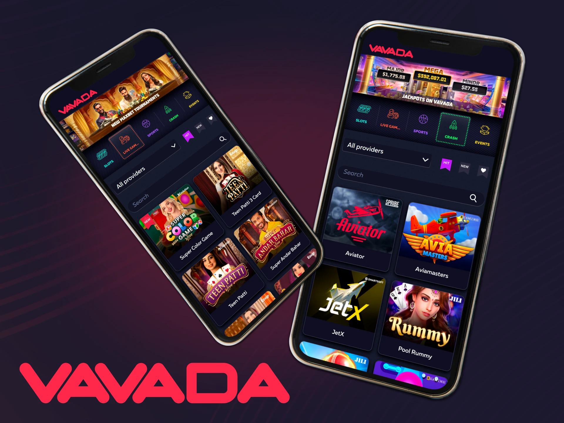 Play popular casino games on the official Vavada casino app.