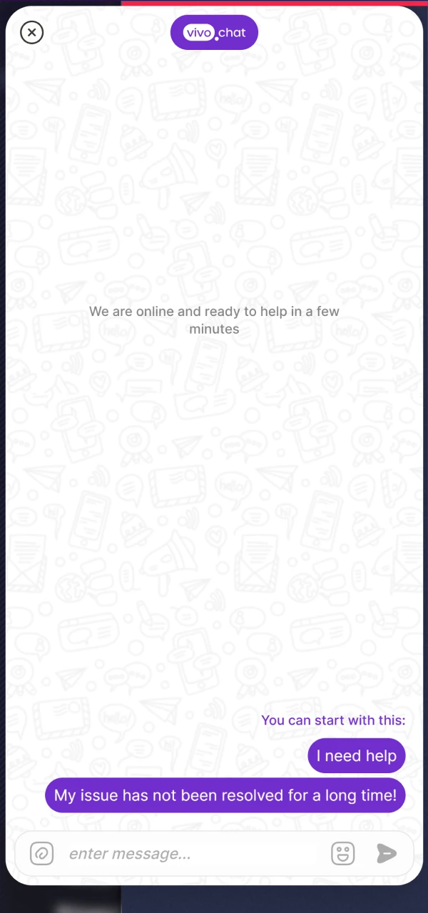 Contact live support quickly through the official Vavada casino app.