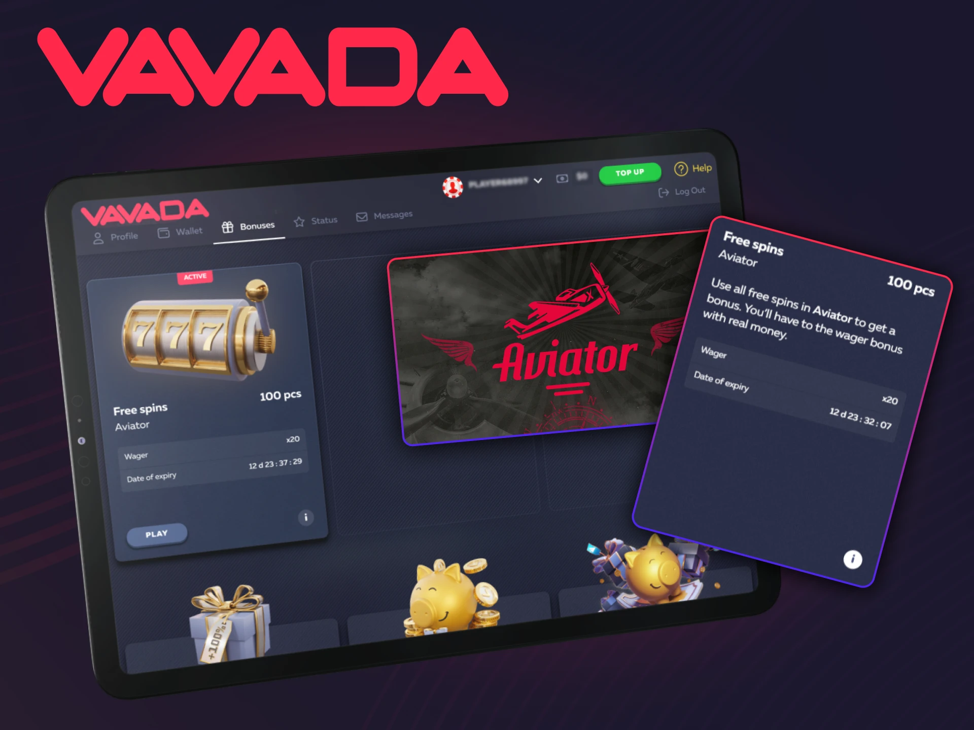 Get your Aviator game bonuses on the official Vavada casino platform.