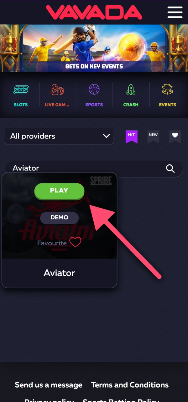 Learn how to play Aviator on the official Vavada casino platform.