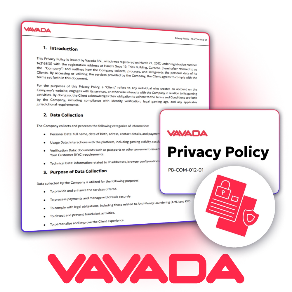 Privacy Policy of the official Vavada casino site.