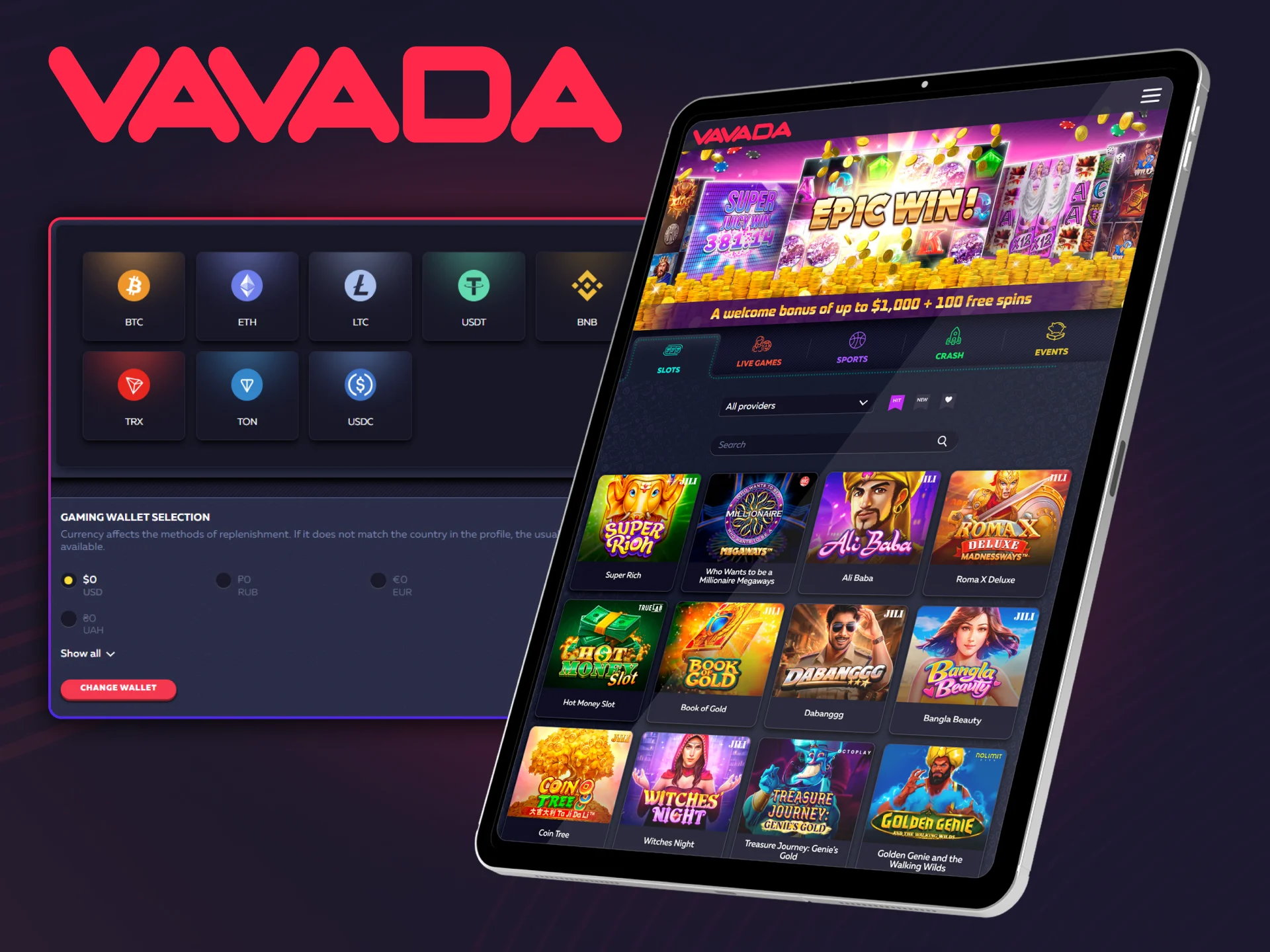 Learn how to start playing slot games at the official Vavada casino.